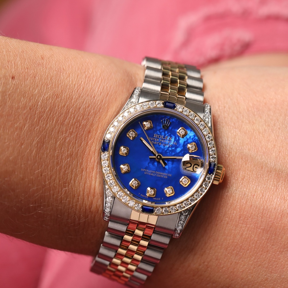 Rolex 31mm Two Tone BlueMOP Custom Diamonds